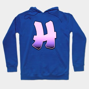 Letter H - Pink fade Hoodie